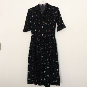 TRASHY DIVA RETRO DRESS Fleur-de-lis 40s VTG